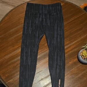 Brooks Charcoal and Black Patterned Leggings #830